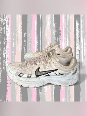 Nike Women's P-6000 Satin Pink and White Athletic Sneakers